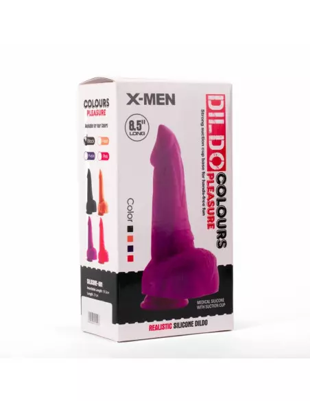 X-MEN 8.5" Dildó Colours Pleasure Black 5 Dongok - Dildók X-Men