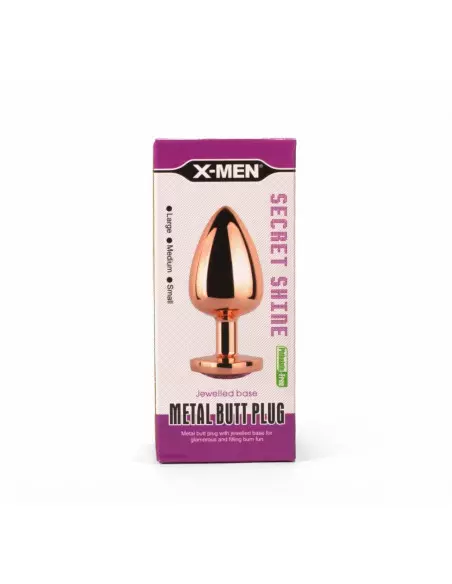 X-MEN Secret Shine Metal Fenékdugó Rose Gold Heart L Fenékdugók X-Men