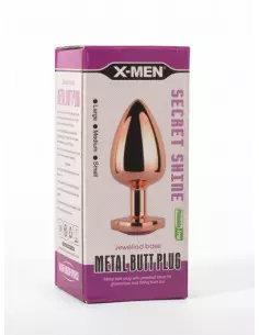 X-MEN Secret Shine Metal Fenékdugó Rose Gold Heart L Fenékdugók X-Men