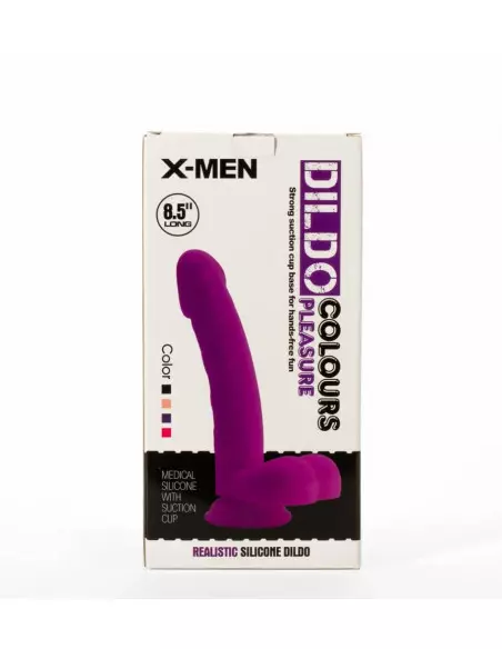 X-MEN 8.5" Dildó Colours Pleasure Black 4 Dongok - Dildók X-Men X-MEN 8.5" Dildó Colours Pleasure Black 4 Dongok - Dildók X-Men