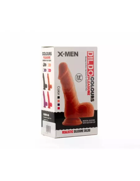 X-MEN 7.5" Dildó Colours Pleasure Black 3 Dongok - Dildók X-Men