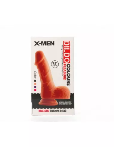 X-MEN 7.5" Dildó Colours Pleasure Black 3 Dongok - Dildók X-Men