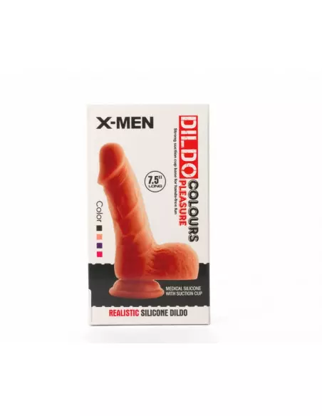 X-MEN 7.5" Dildó Colours Pleasure Black 3 Dongok - Dildók X-Men X-MEN 7.5" Dildó Colours Pleasure Black 3 Dongok - Dildók X-Men