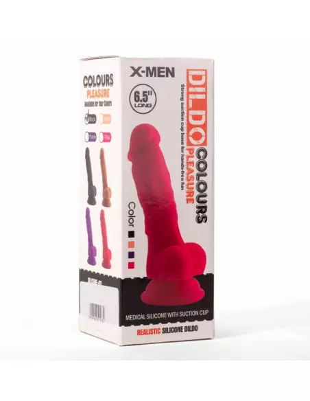 X-MEN 6.5" Dildó Colours Pleasure Black Dongok - Dildók X-Men
