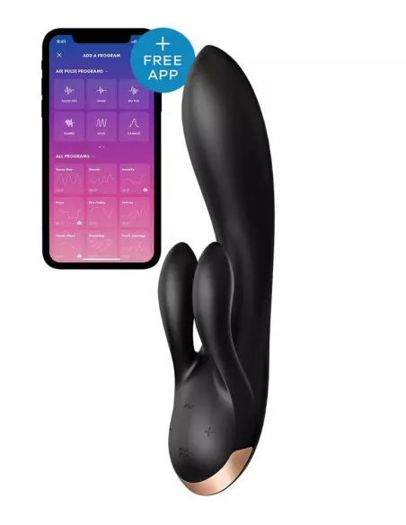 Double Flex black Okos Vibrátor Okos vibrátorok Satisfyer Double Flex black Okos Vibrátor Okos vibrátorok Satisfyer
