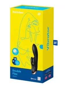 Double Flex black Okos Vibrátor Okos vibrátorok Satisfyer