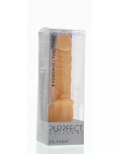 Purrfect Silicone Classic 7 inch Flesh Vibrátor Realisztikus vibrátorok Seven Creations