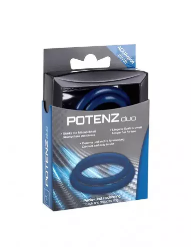 POTENZduo Blue Large Péniszgyűrű Péniszgyűrűk - Mandzsetták Joydivision