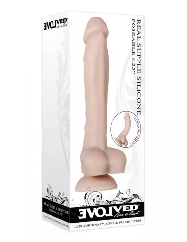 REAL SUPPLE SILICONE POSEABLE 8.25" Dildó Dongok - Dildók Evolved