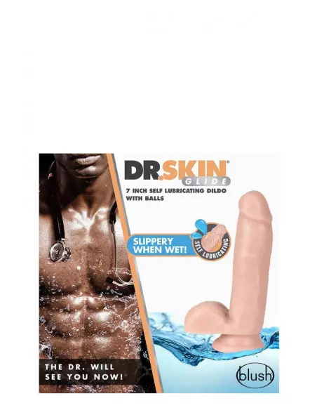 DR. SKIN 7INCH SELF LUBRICATING Dildó Dongok - Dildók Blush