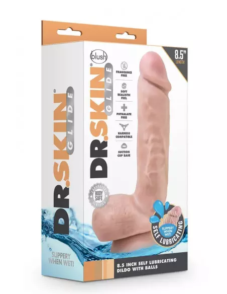 DR. SKIN 8.5INCH SELF LUBRICATING Dildó Dongok - Dildók Blush