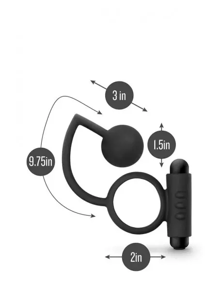 ANAL ADVENTURES ANAL BALL WITH C-RING Fenékdugó Fenékdugók Blush