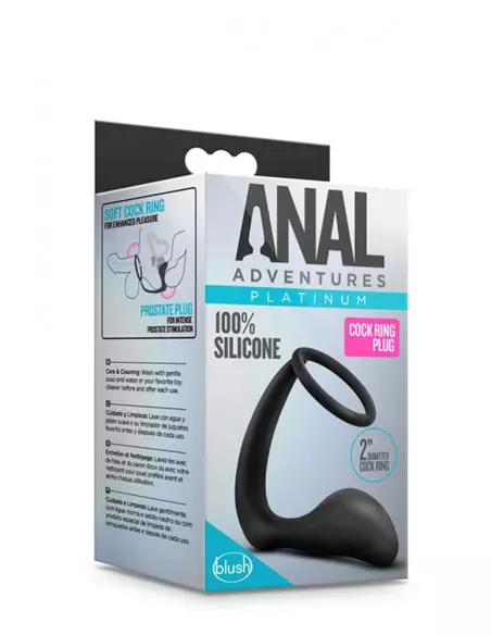 ANAL ADVENTURES PLUG BLACK Péniszgyűrű Péniszgyűrűk - Mandzsetták Blush