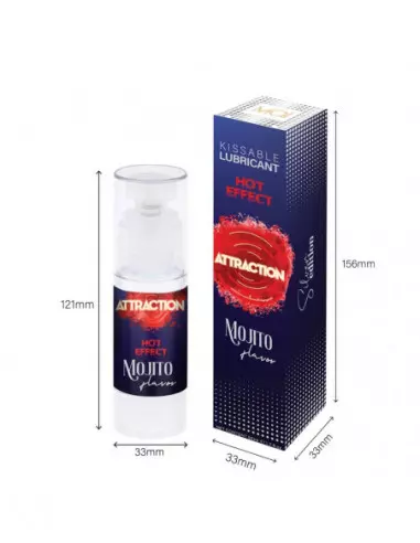 LUBRICANT ATTRACTION HEAT MOJITO Vízbázisú Síkosító 50 ML Vízbázisú síkosítók Mai Attraction