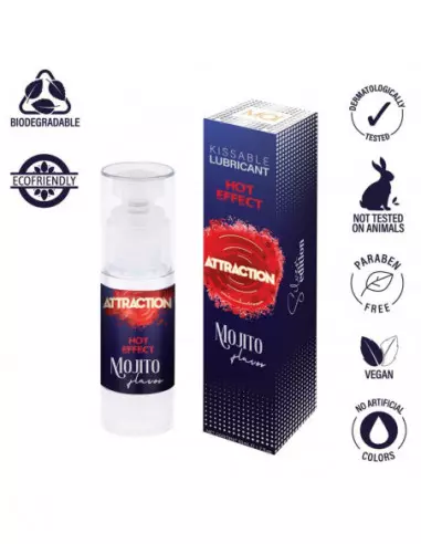 LUBRICANT ATTRACTION HEAT MOJITO Vízbázisú Síkosító 50 ML Vízbázisú síkosítók Mai Attraction