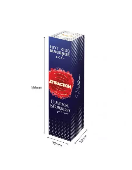 ATTRACTION CHAMPAGNE STRAWBERRY Masszázsolaj 50 ML Masszázsgyertyák és olajok Mai Attraction