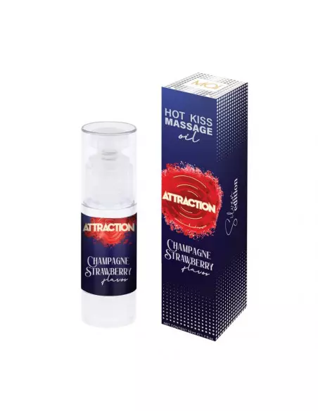 ATTRACTION CHAMPAGNE STRAWBERRY Masszázsolaj 50 ML Masszázsgyertyák és olajok Mai Attraction