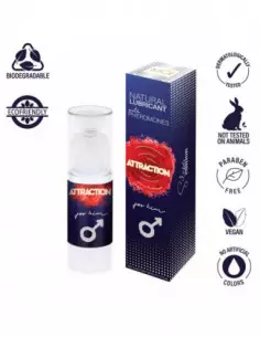 LUBRICANT ATTRACTION FOR HIM Vízbázisú Síkosító Feromonnal 50 ML Vízbázisú síkosítók Mai Attraction 2