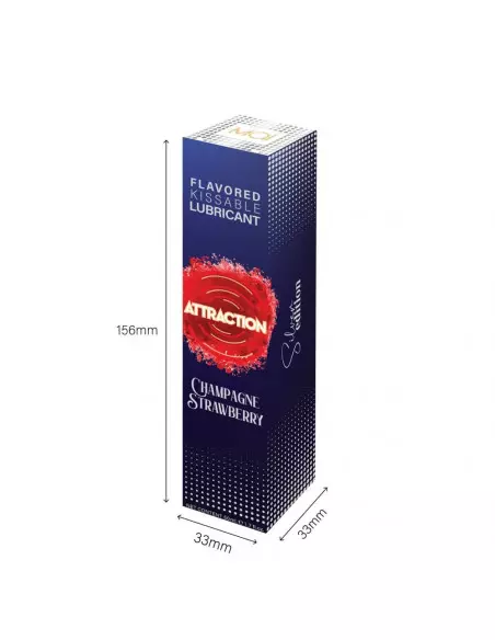 LUBRICANT ATTRACTION CHAMPAGNE STRAWBERRY Vízbázisú Síkosító 50 ML Vízbázisú síkosítók Mai Attraction