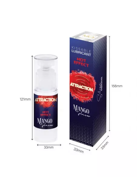 LUBRICANT ATTRACTION HEAT MANGO Vízbázisú Síkosító 50 ML Vízbázisú síkosítók Mai Attraction