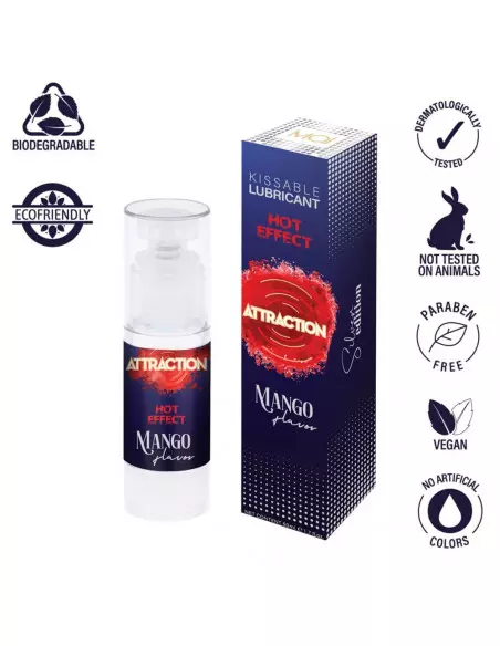 LUBRICANT ATTRACTION HEAT MANGO Vízbázisú Síkosító 50 ML Vízbázisú síkosítók Mai Attraction