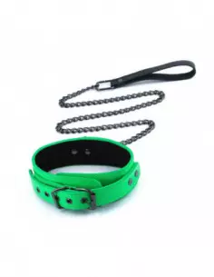 Electra - Collar & Leash - Green Nyakörv Pórázzal Nyakörv és póráz NS Toys 2