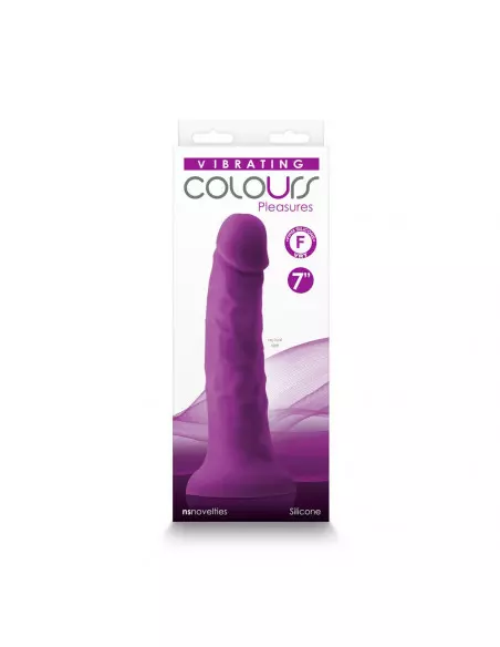 Colours Pleasures - 7" Vibrating - Purple Dildó Realisztikus vibrátorok NS Toys