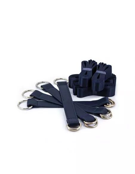 Bondage Couture - Bed Restraints - Blue Kötöző Bilincsek - Kötözők NS Toys