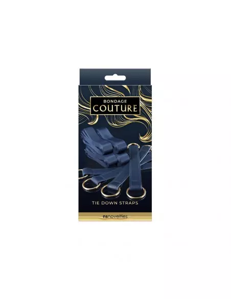 Bondage Couture - Bed Restraints - Blue Kötöző Bilincsek - Kötözők NS Toys