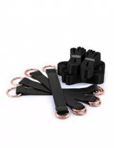 Bondage Couture - Tie Down Straps - Black Kötöző Bilincsek - Kötözők NS Toys 2