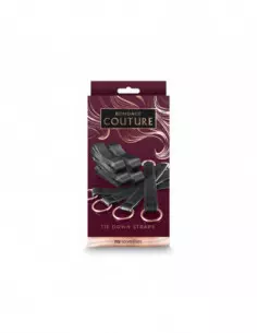 Bondage Couture - Tie Down Straps - Black Kötöző Bilincsek - Kötözők NS Toys