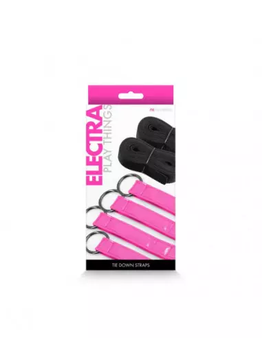Electra - Tie Down Straps - Pink Kötöző Bilincsek - Kötözők NS Toys