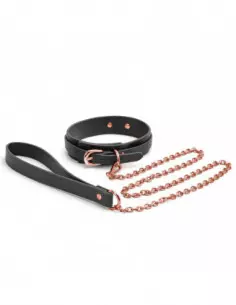 Bondage Couture - Collar and Leash - Black Nyakörv Pórázzal Nyakörv és póráz NS Toys 2