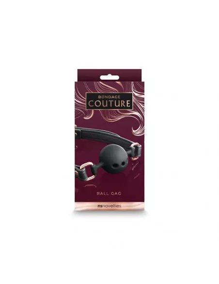 Bondage Couture - Ball Gag - Black Szájpecek Szájpöckök NS Toys