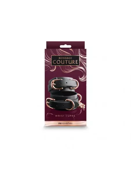 Bondage Couture - Wrist Cuffs - Black Bilincs Bilincsek - Kötözők NS Toys