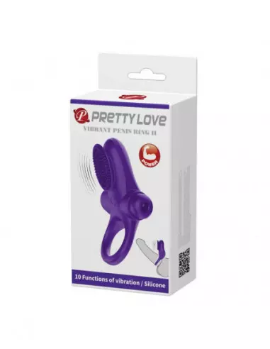 Pretty Love Vibrant Penis Ring 2 Purple Péniszgyűrű Péniszgyűrűk - Mandzsetták Pretty Love