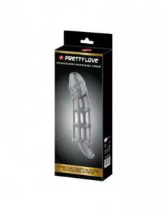 Pretty Love Penis Sleeve With Ball Strap White Péniszköpeny Péniszköpenyek - Hosszabítók Pretty Love