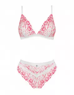 Bloomys 2 db-os Szett L/XL Fehér-Rózsaszín Együttesek Obsessive