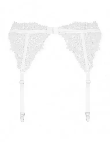Bianelle garter belt white L/XL Harisnyák - Harisnyatartók Obsessive
