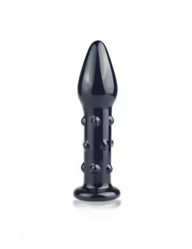 5.5" Glass Romance Black Fenékdugó Fenékdugók Lovetoy