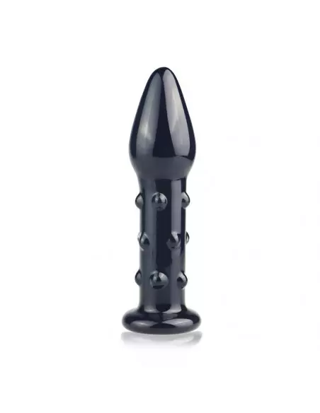 5.5" Glass Romance Black Fenékdugó Fenékdugók Lovetoy