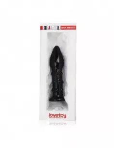 5.5" Glass Romance Black Fenékdugó Fenékdugók Lovetoy