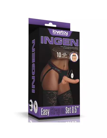 Vibrating Easy Strapon Felcsatolható Dildó 4 Felcsatolható eszközök Lovetoy