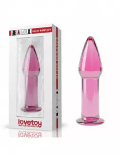5" Glass Romance Pink Fenékdugó Fenékdugók Lovetoy