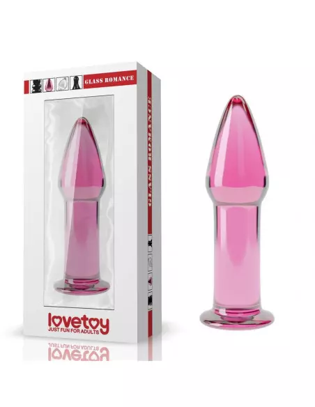 5" Glass Romance Pink Fenékdugó Fenékdugók Lovetoy