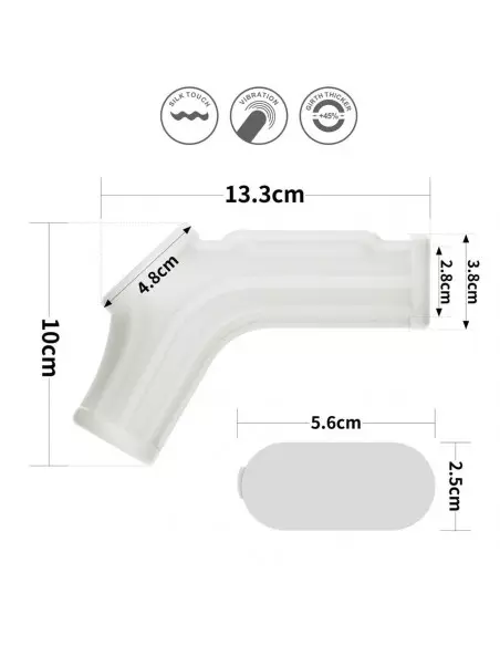 Vibrating Silk Knights Ring with Scrotum Sleeve (White) II Mandzsetta Péniszgyűrűk - Mandzsetták Lovetoy Vibrating Silk Knights Ring with Scrotum Sleeve (White) II Mandzsetta Péniszgyűrűk - Mandzsetták Lovetoy