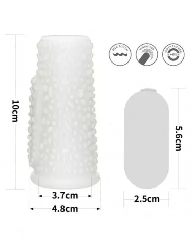 Vibrating Spiral Knights Ring (White) II Mandzsetta Péniszgyűrűk - Mandzsetták Lovetoy