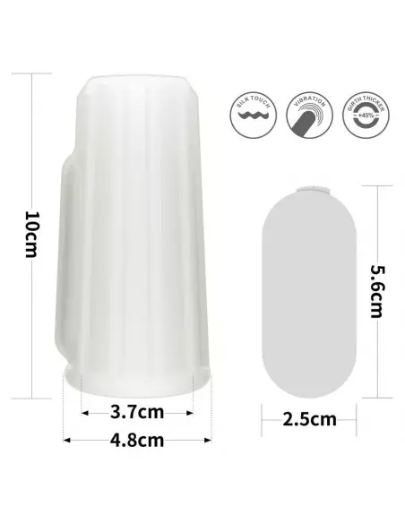 Vibrating Spiral Knights Ring (White) III Mandzsetta Péniszgyűrűk - Mandzsetták Lovetoy