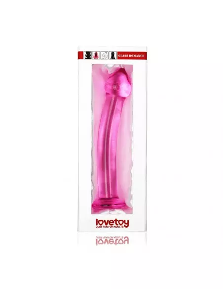 Glass Romance Pink Üveg Dildó Dongok - Dildók Lovetoy