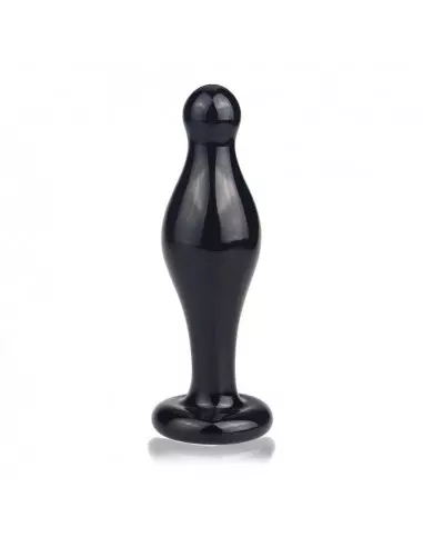 4.5" Glass Romance Black Fenékdugó Fenékdugók Lovetoy